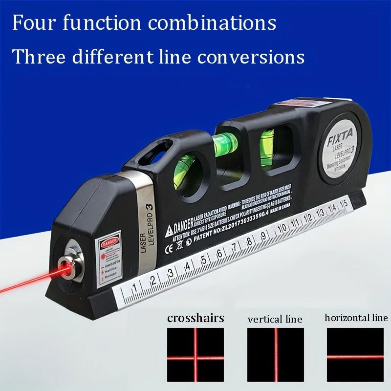 Multi-Function Laser Level Kit with 8-Foot Tape Measure